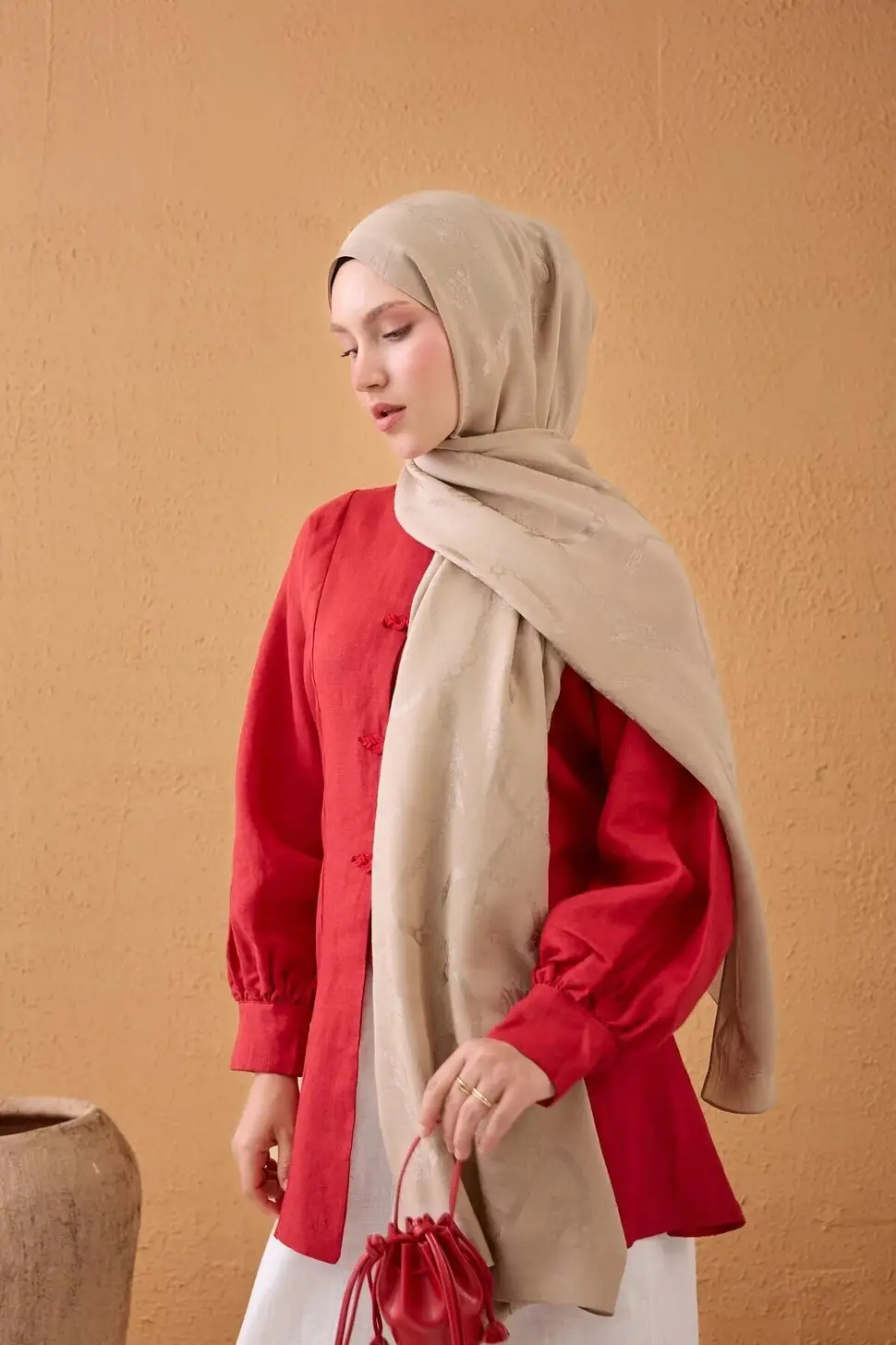 Silk Home Naia Pamuk Şal Halat Bej