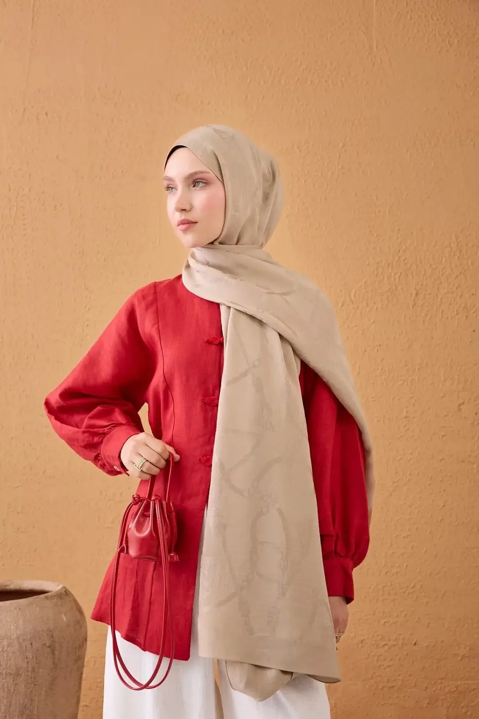 Silk Home Naia Pamuk Şal Halat Bej