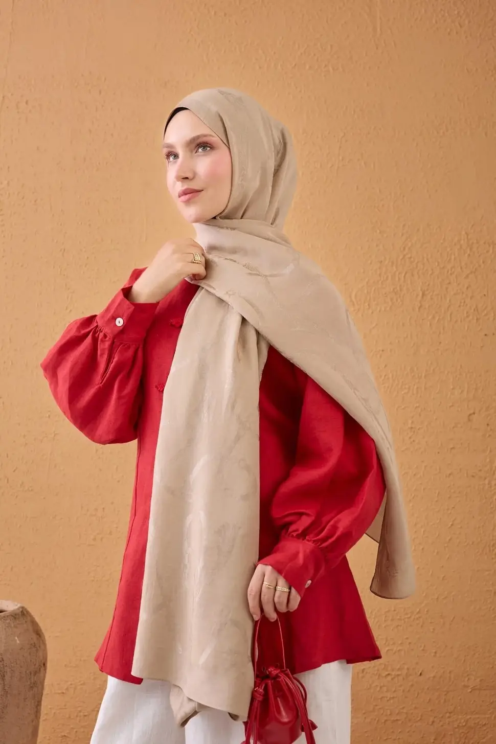 Silk Home Naia Pamuk Şal Halat Bej