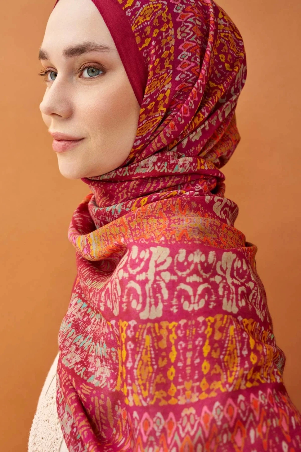 Silk Home Riva Şal Tencel Terra Koyu Pembe