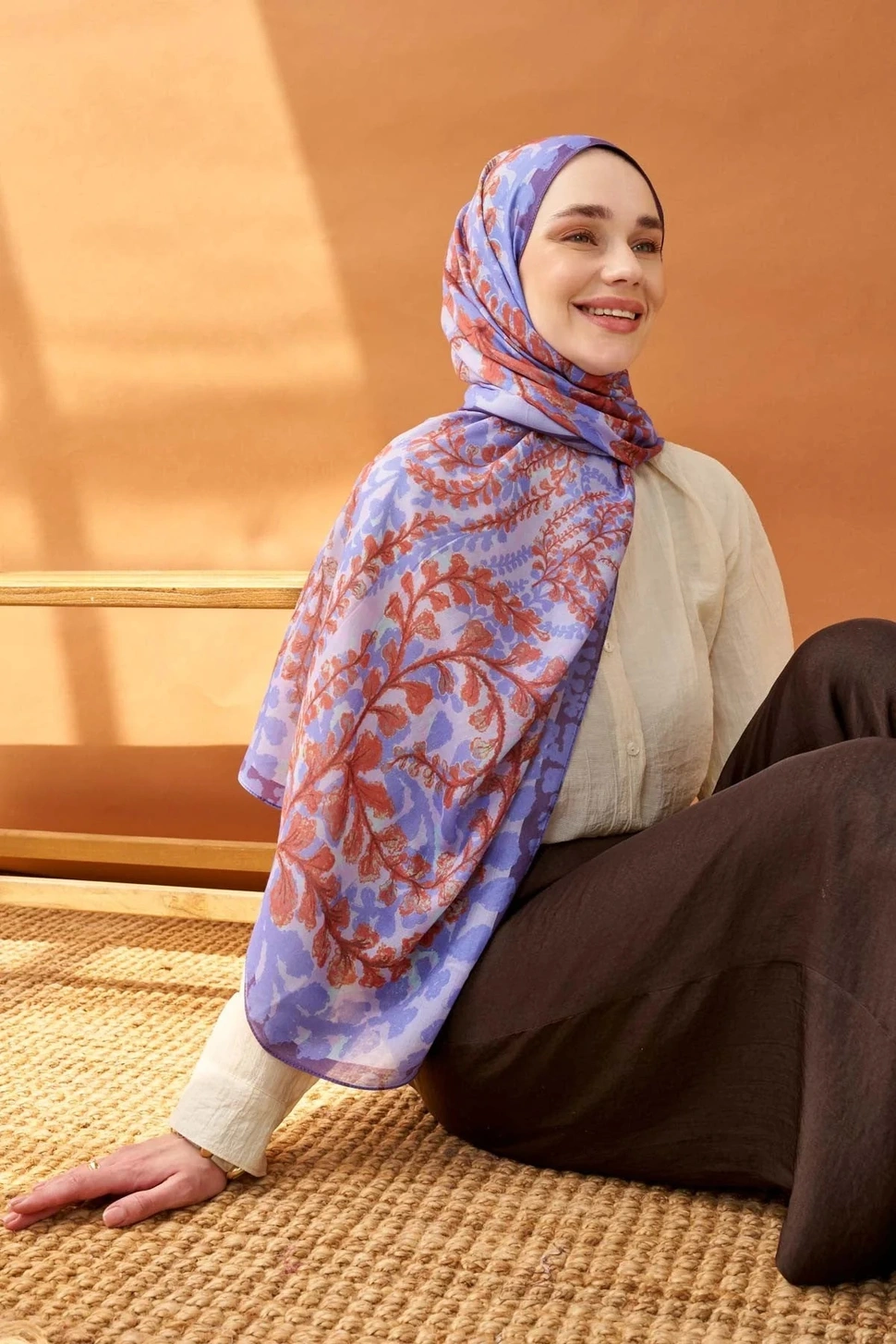 Silk Home Riva Şal Tencel Spring Blossoms Mor
