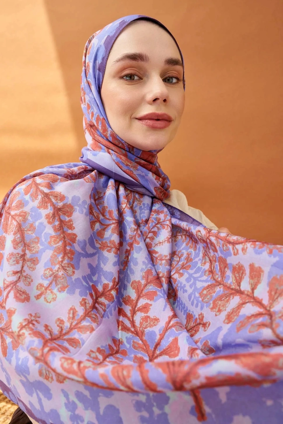 Silk Home Riva Şal Tencel Spring Blossoms Mor