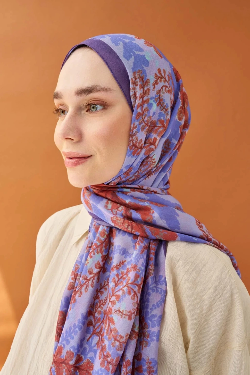 Silk Home Riva Şal Tencel Spring Blossoms Mor
