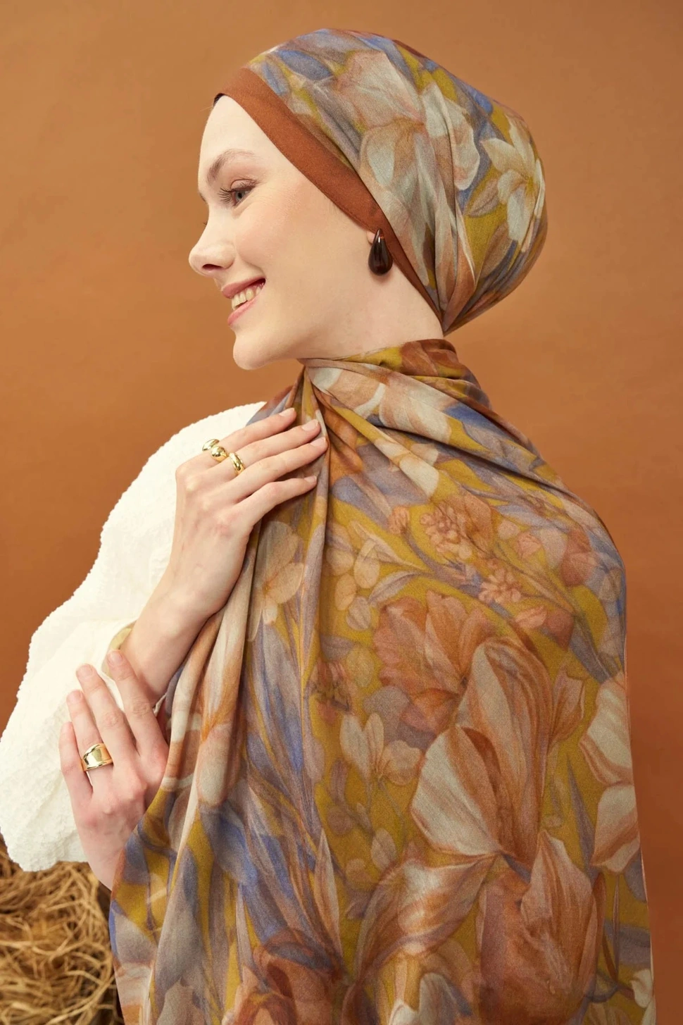Silk Home Riva Şal Tencel Wild Flower Hardal Sarısı