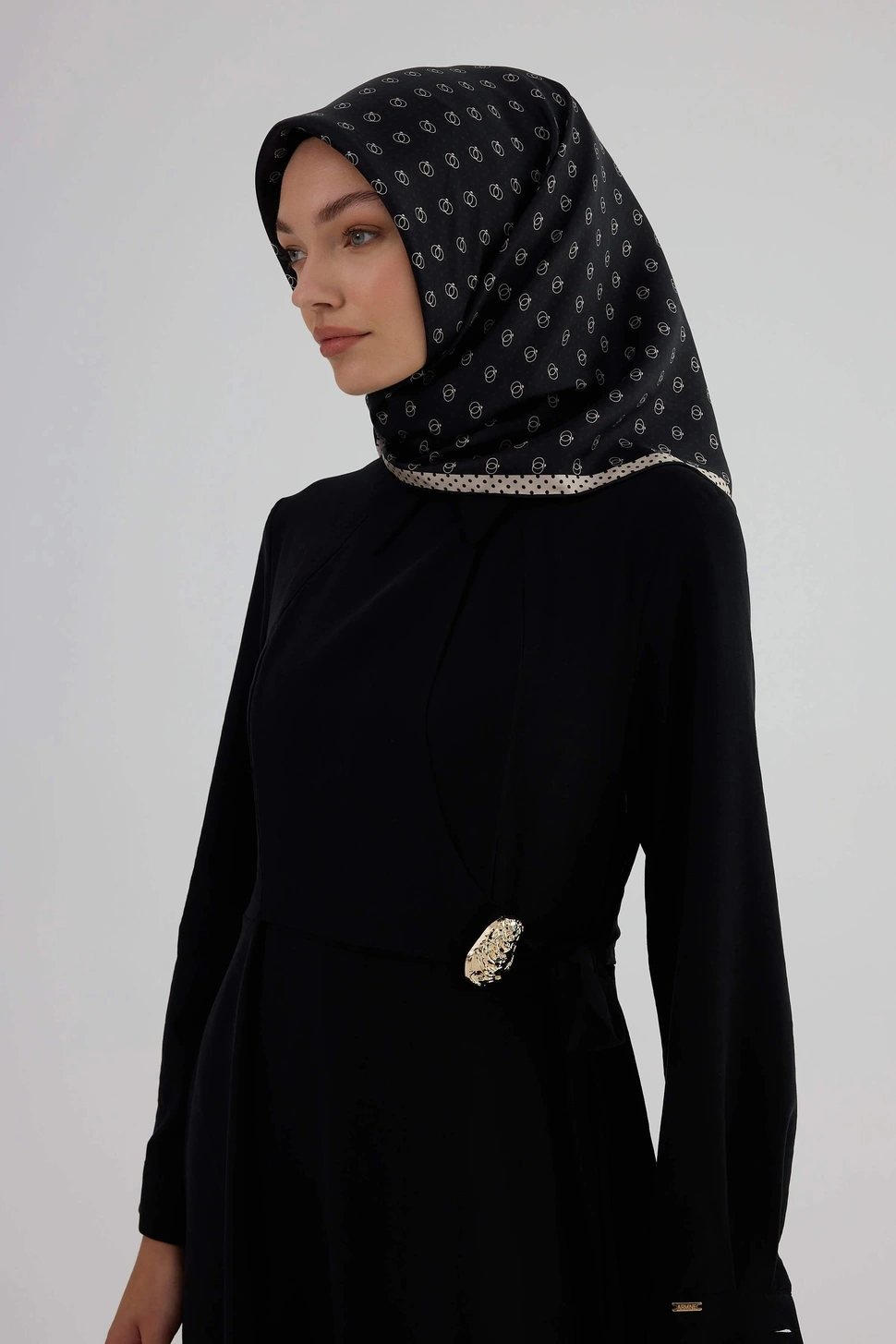 İpekhan Twill İpek Eşarp 53005 Siyah