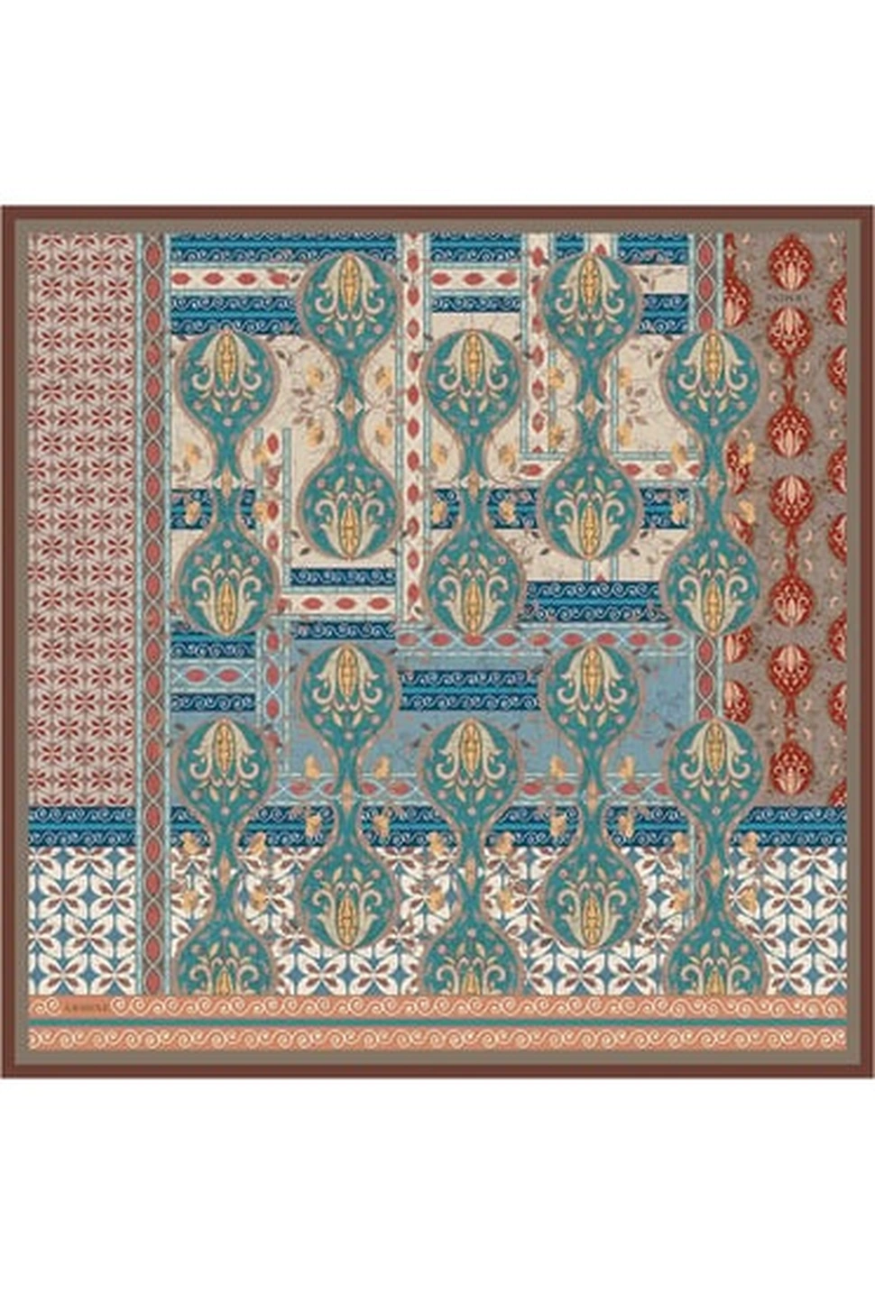 Armine Sura İpek Eşarp Mercan, Vizon, Mavi