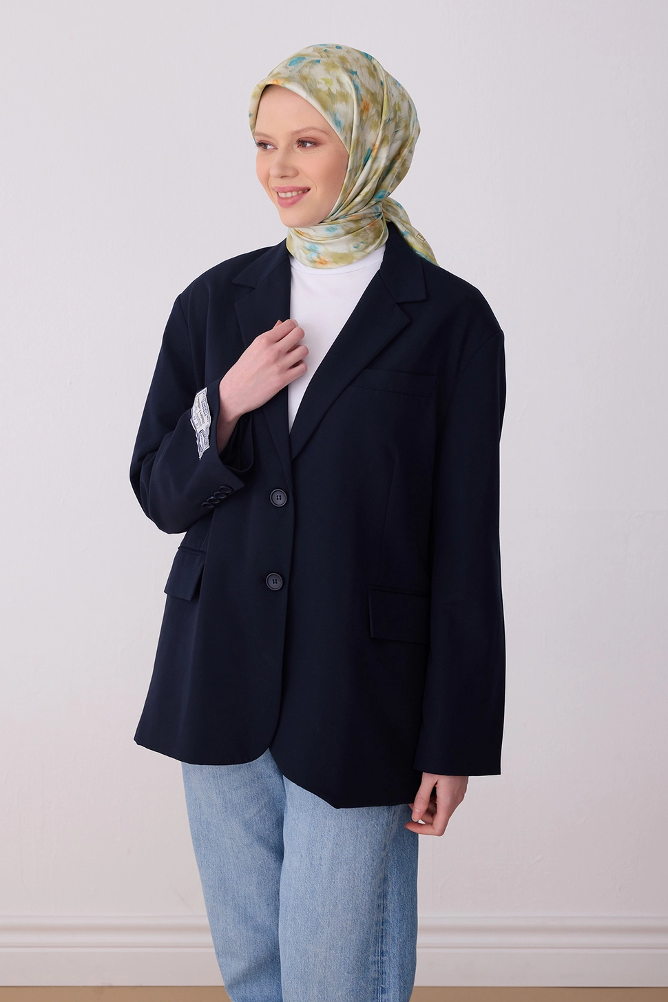 Belli Twill İpek Eşarp Fıstık Yeşili