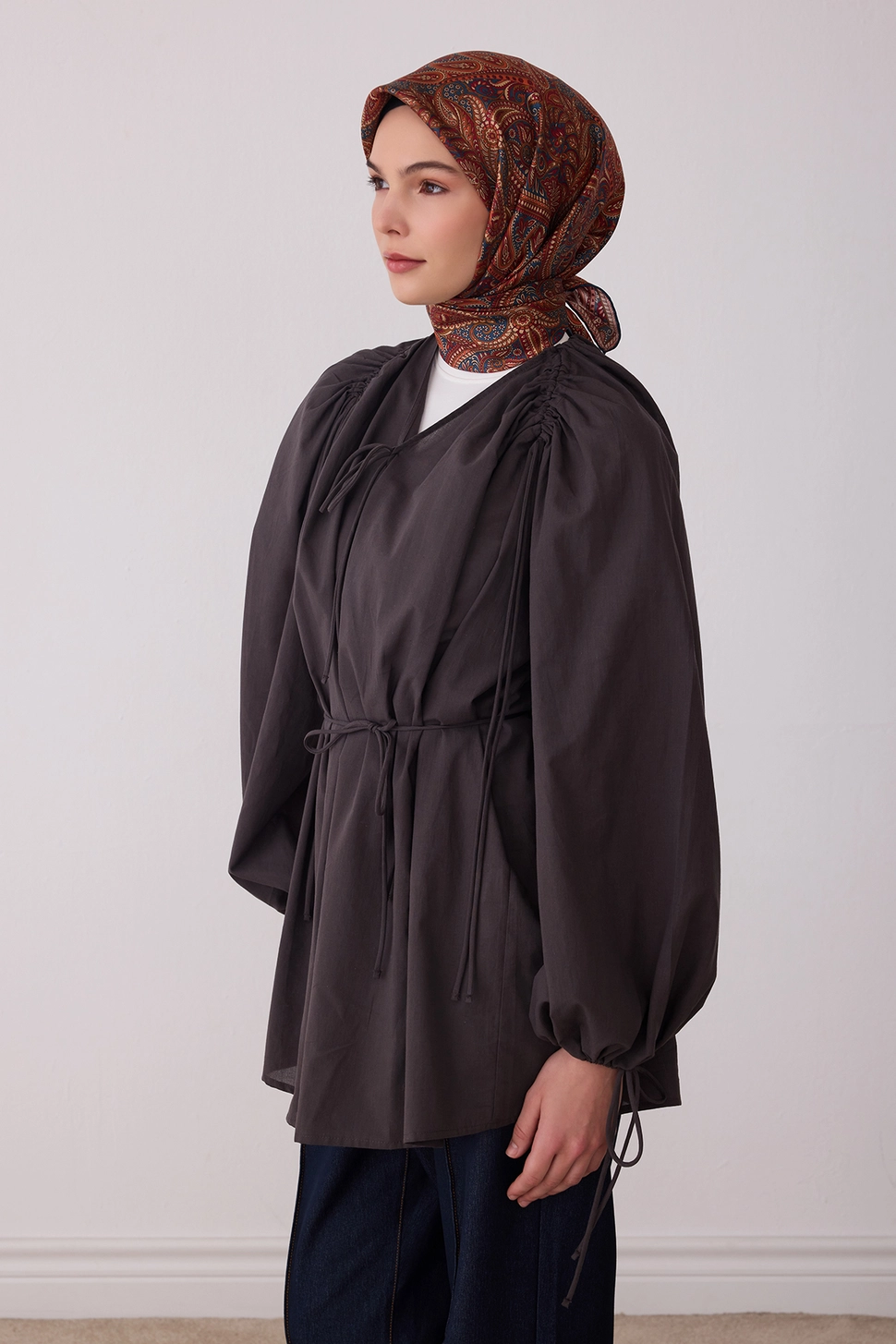 Belli Twill İpek Eşarp Kırmızı
