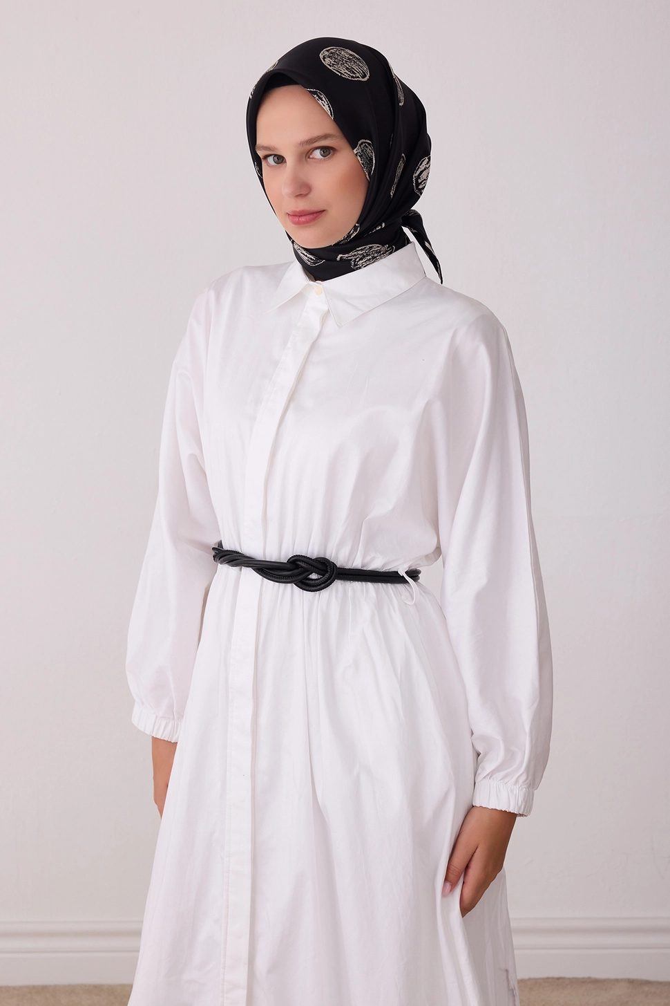 Belli Twill İpek Eşarp Siyah