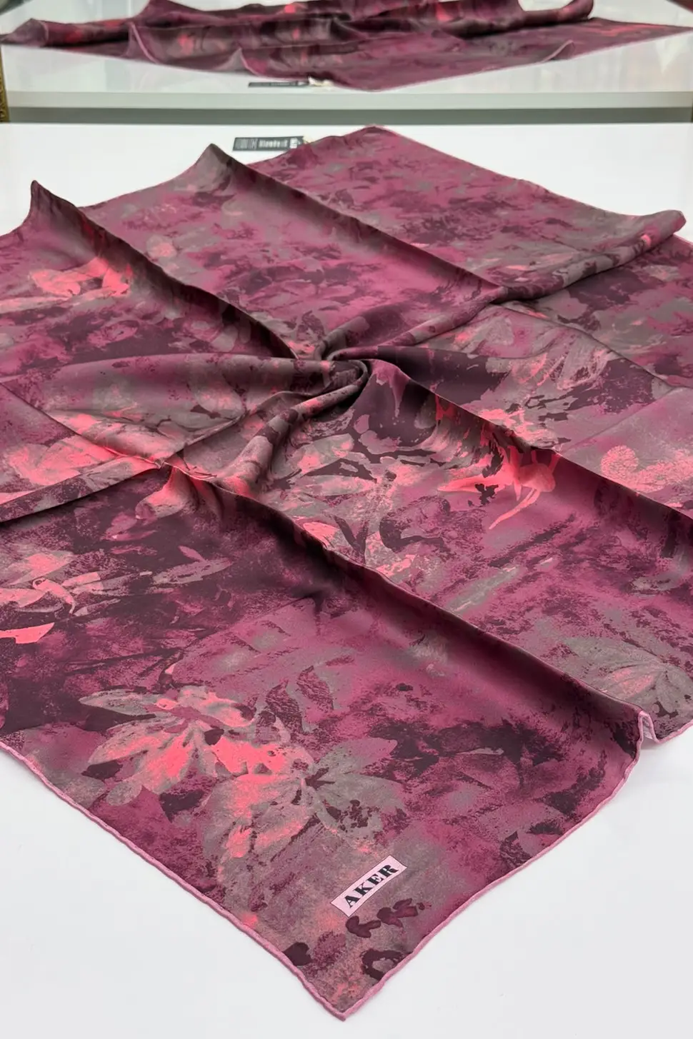 Aker Sura İpek Eşarp Pembe