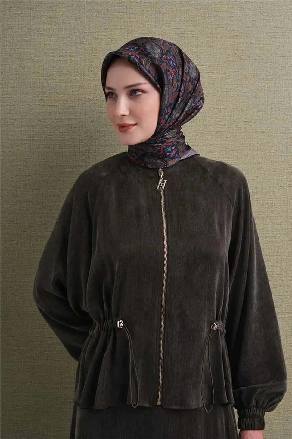 Armine Twill İpek Eşarp Siyah
