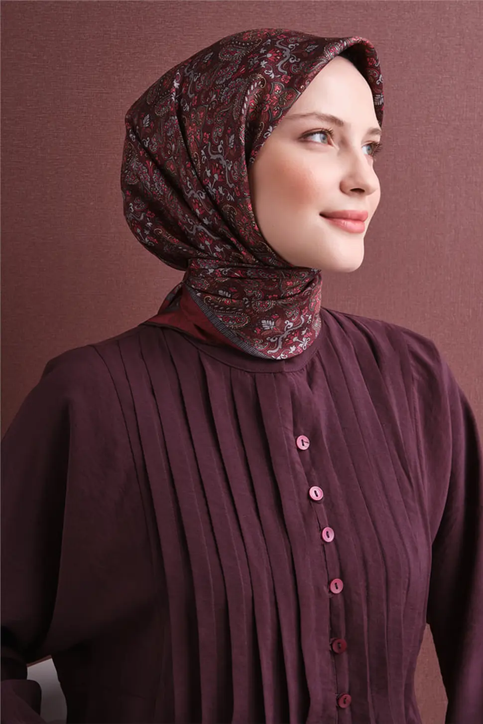 Armine Sura Ipek Eşarp Bordo