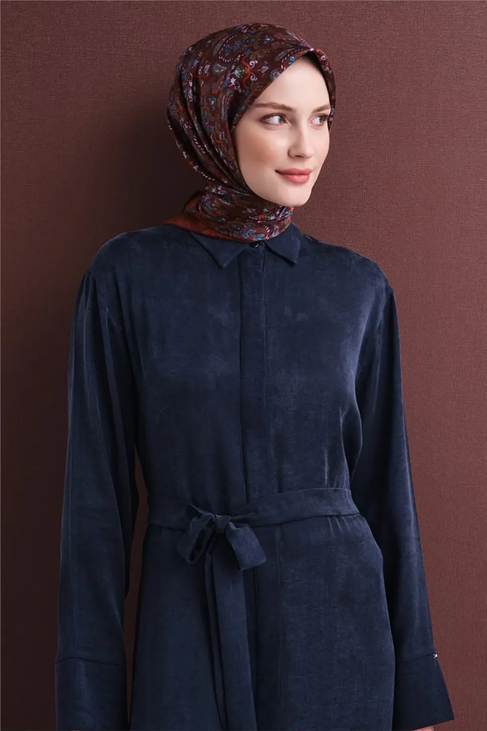 Armine Sura İpek Eşarp Kiremit, Taba