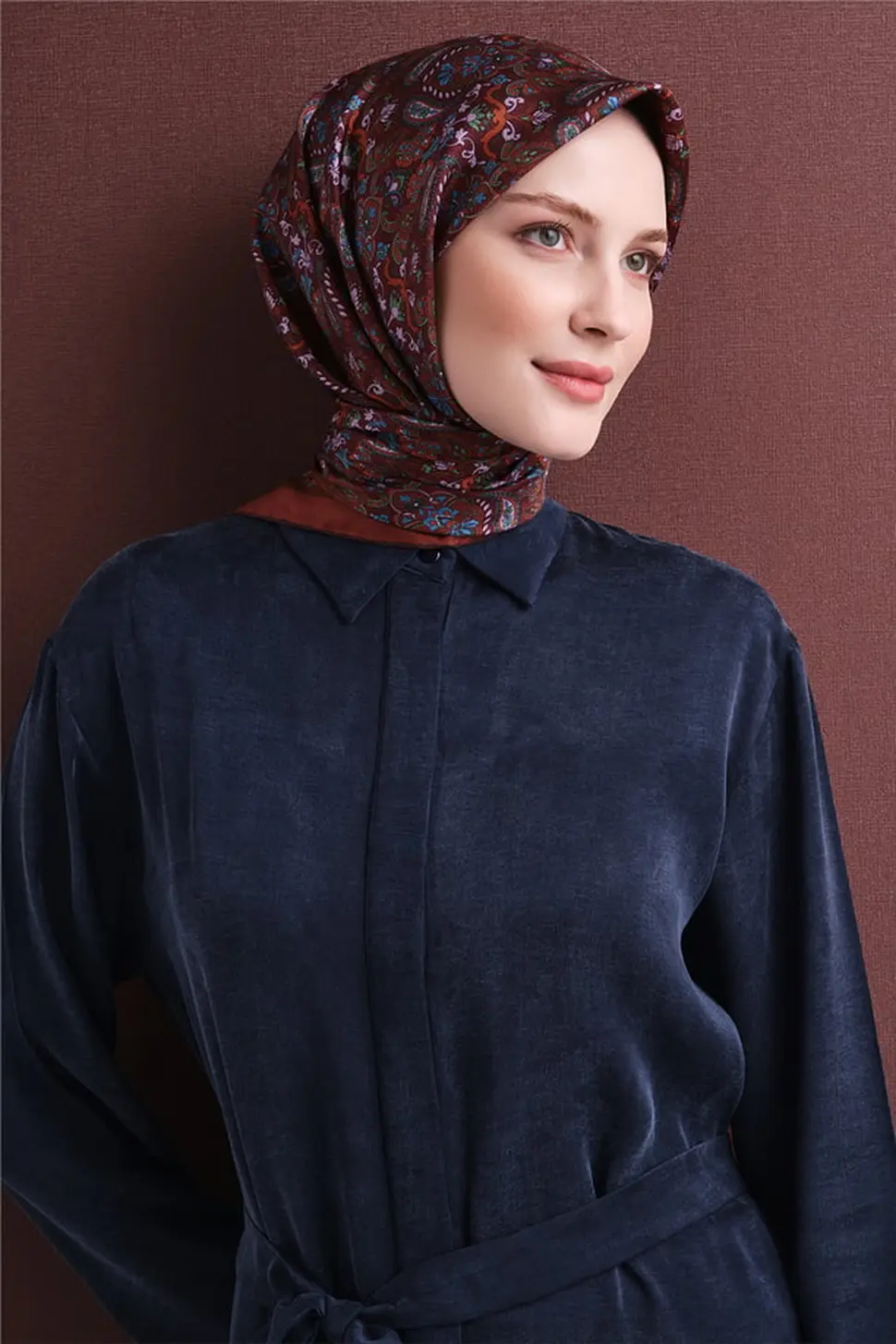Armine Sura İpek Eşarp Kiremit, Taba