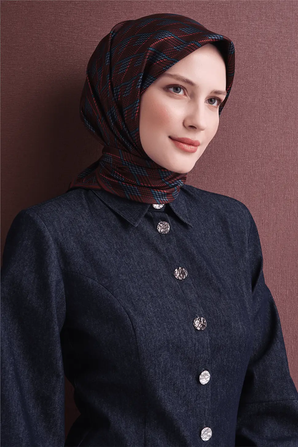 Armine Sura İpek Eşarp Bordo