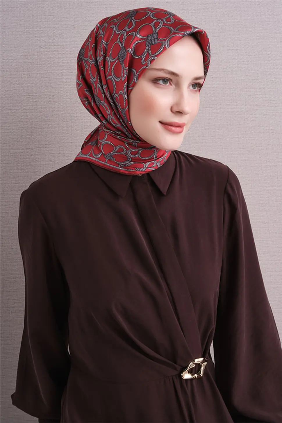 Armine Sura İpek Eşarp Kırmızı