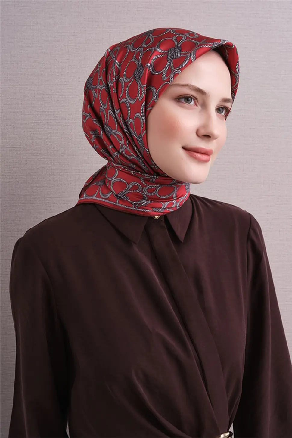 Armine Sura İpek Eşarp Kırmızı