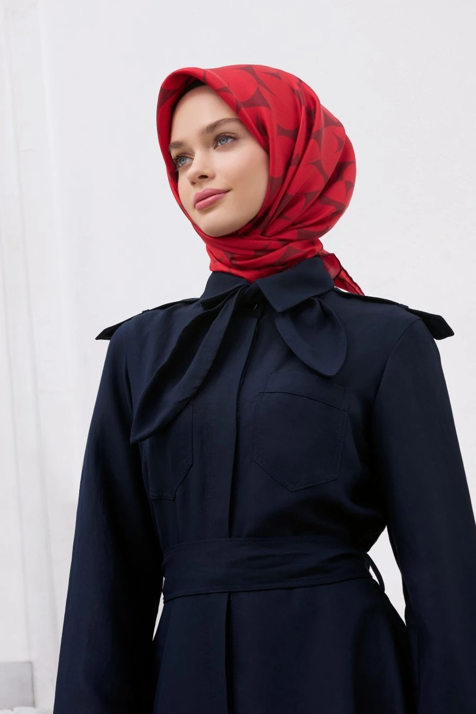 Belli Twill İpek Eşarp Kırmızı