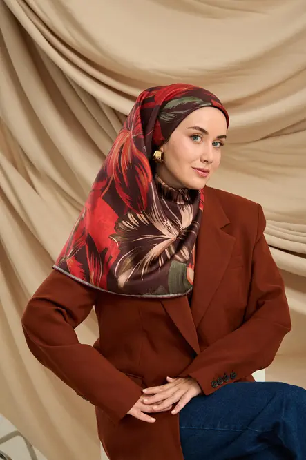 Silk Home Twill İpek Eşarp 11480-42 Mürdüm