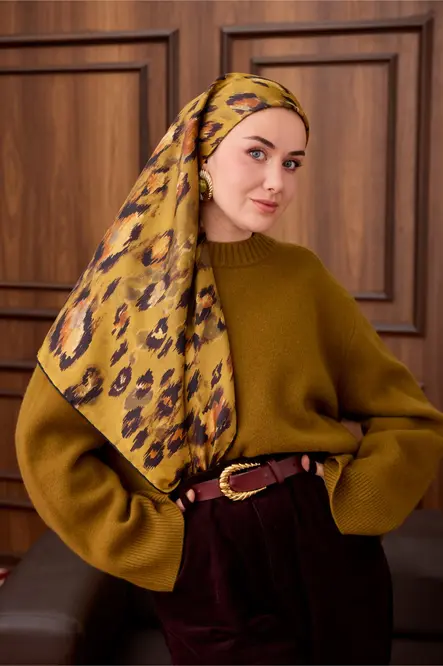 Silk Home Twill İpek Eşarp 11492-01 Olive