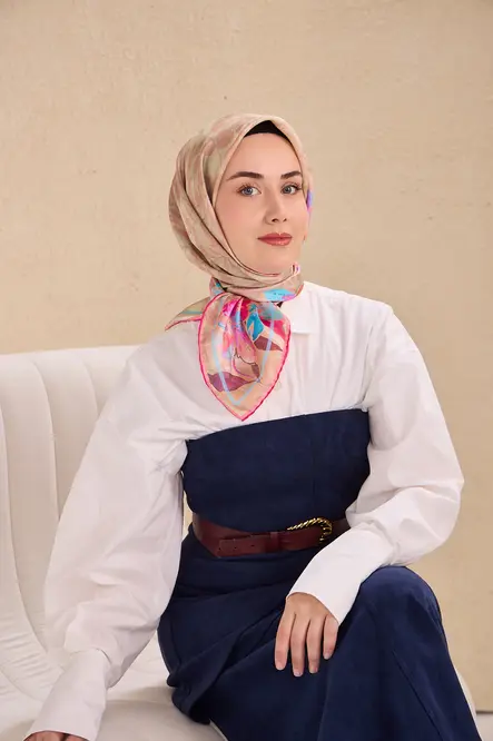 Silk Home Twill İpek Eşarp 11511-03 Evreka Bej