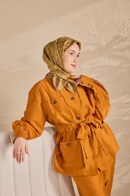 Silk Home Twill İpek Eşarp 11521-27 Zincir Fıstık Yeşil