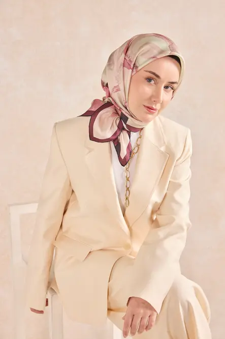Silk Home Twill İpek Eşarp 11528-09 Petal Gül Kurusu
