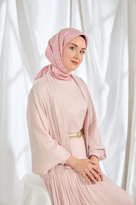 Silk Home Twill İpek Eşarp Mini Bouquet Pembe