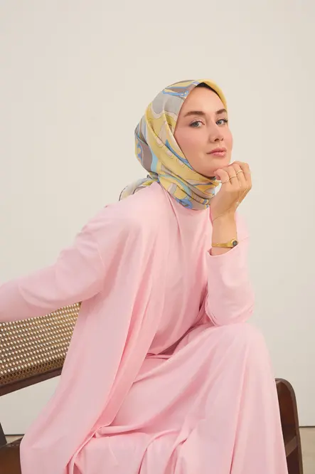 Silk Home Twill İpek Eşarp Retro Paisley Sarı