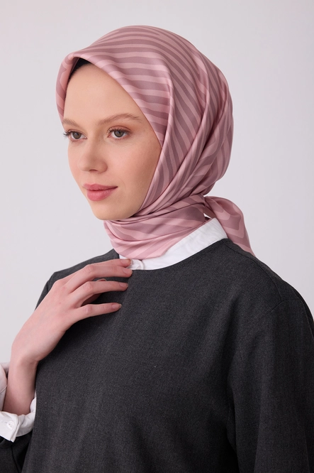 Belli Twill İpek Eşarp 4325-01 Lila, Pembe