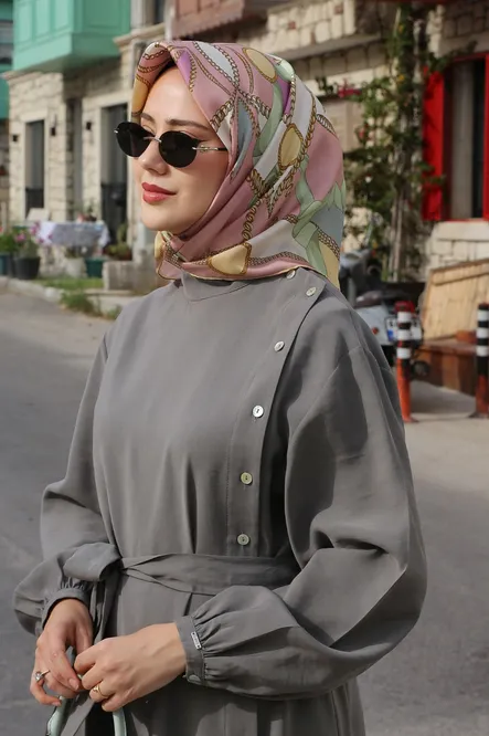 Armine Sura İpek Eşarp Pembe