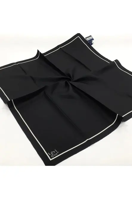 Levidor Twill İpek Eşarp Siyah