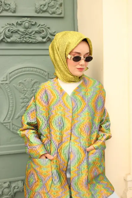 Silk Home Twill İpek Eşarp 11435-19 Asit Yeşil