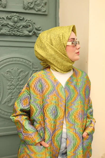 Silk Home Twill İpek Eşarp 11435-19 Asit Yeşil