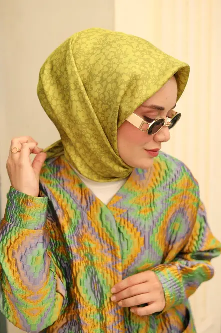 Silk Home Twill İpek Eşarp 11435-19 Asit Yeşil