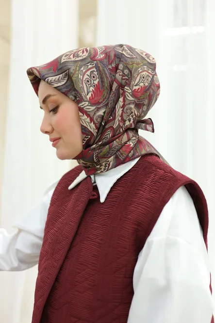 Silk Home Twill İpek Eşarp 11456-27 Bordo