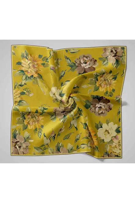 Silk Home Twill İpek Eşarp 11467-12 Asit, Sütlü Kahve