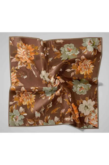 Silk Home Twill İpek Eşarp 11467-22 Acı Kahve