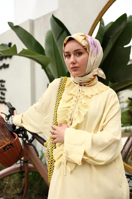 Silk Home Twill İpek Eşarp 11467-31 Taş, Yanık Sarı