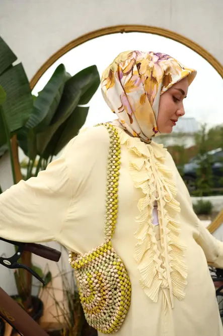 Silk Home Twill İpek Eşarp 11467-31 Taş, Yanık Sarı