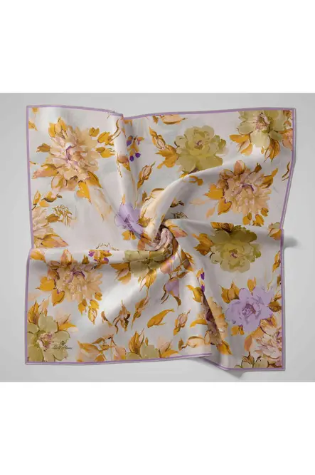 Silk Home Twill İpek Eşarp 11467-31 Taş, Yanık Sarı