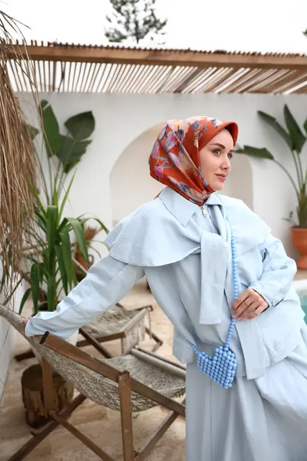 Silk Home Twill İpek Eşarp 11467-34 Koyu Turuncu