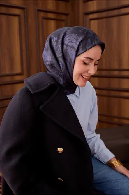 Silk Home Twill İpek Eşarp 11485-65 Gece Mavisi