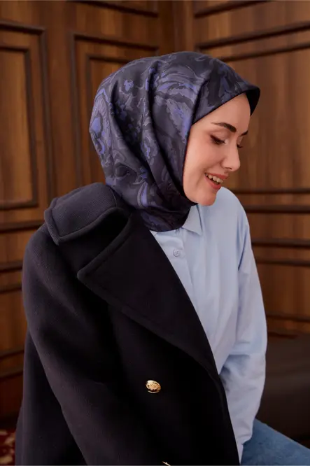 Silk Home Twill İpek Eşarp 11485-65 Gece Mavisi