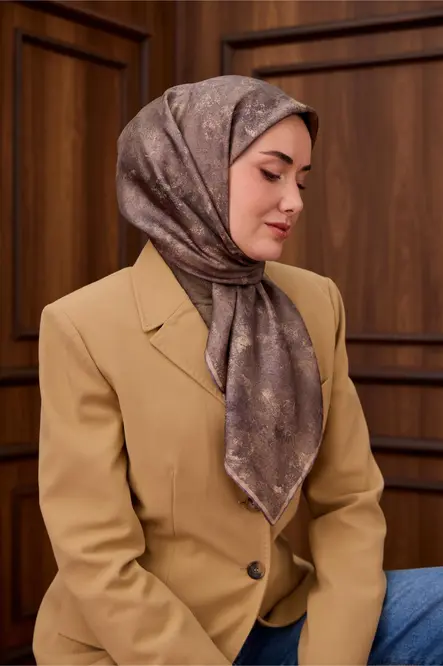Silk Home Twill İpek Eşarp Vizon 11487-12