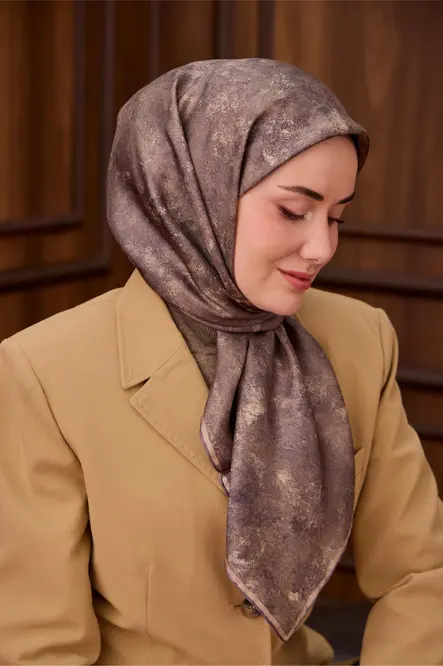 Silk Home Twill İpek Eşarp Vizon 11487-12