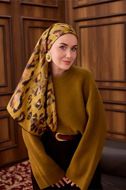 Silk Home Twill İpek Eşarp 11492-01 Olive