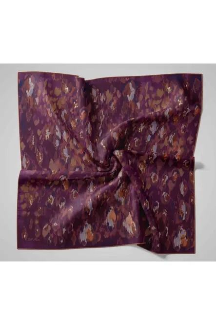 Silk Home Twill İpek Eşarp 11492-14 Patlıcan Moru, Mürdüm