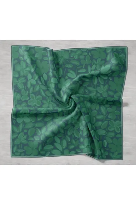 Silk Home Twill İpek Eşarp 11494-44 Koyu Yeşil, Çağla