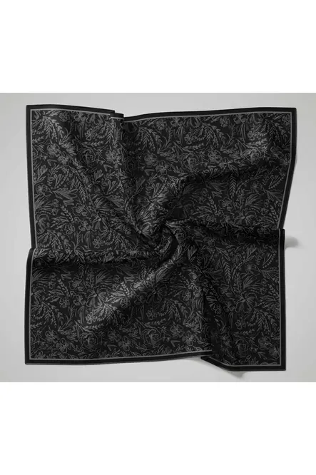 Silk Home Twill İpek Eşarp 11496-01 Siyah, Füme, Gri